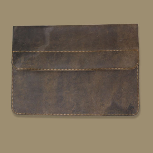 Utkarsh Oil Pullup Genuine Leather Laptop Sleeve Rank